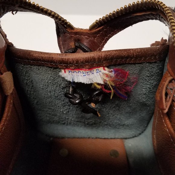 Dooney & Bourke Black & Burnt Cedar Leather Satchel - Vintage - Picture 15 of 16